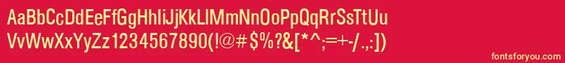 ArezzoCdRegular Font – Yellow Fonts on Red Background