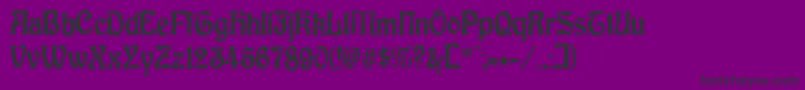 Baldur-Schriftart – Schwarze Schriften auf violettem Hintergrund