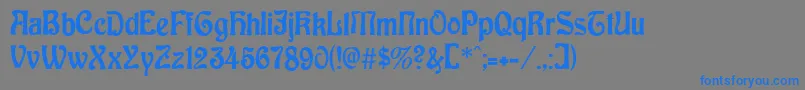 Baldur Font – Blue Fonts on Gray Background