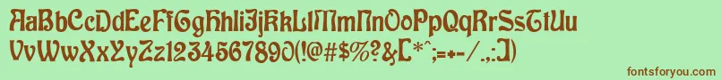 Baldur Font – Brown Fonts on Green Background