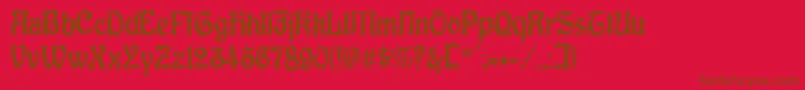 Baldur Font – Brown Fonts on Red Background