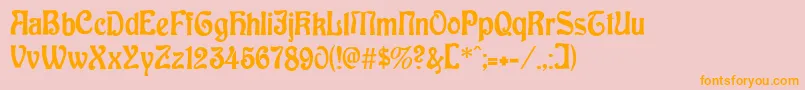 Baldur Font – Orange Fonts on Pink Background