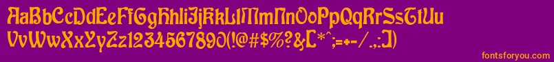 Baldur Font – Orange Fonts on Purple Background