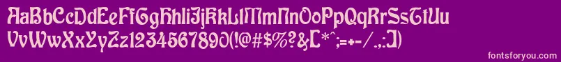 Baldur Font – Pink Fonts on Purple Background