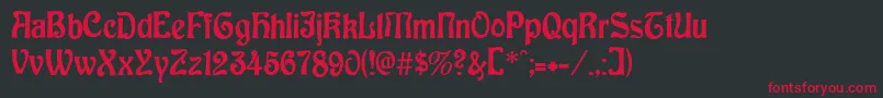 Baldur Font – Red Fonts on Black Background