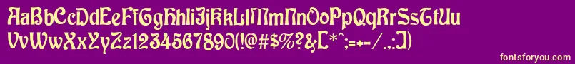 Baldur Font – Yellow Fonts on Purple Background