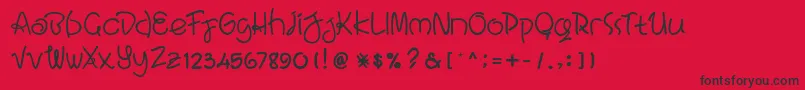 Bali Paradiso Font – Black Fonts on Red Background