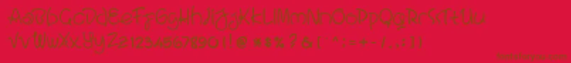 Bali Paradiso Font – Brown Fonts on Red Background