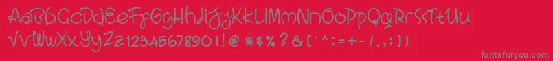 Bali Paradiso Font – Gray Fonts on Red Background
