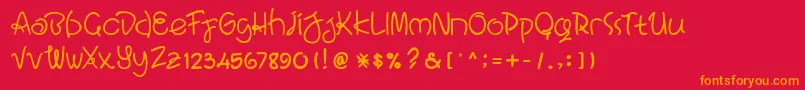 Bali Paradiso Font – Orange Fonts on Red Background