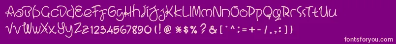Więcej informacji o czcionce Bali Paradiso Czcionka Bali Paradiso – różowe czcionki na fioletowym tle