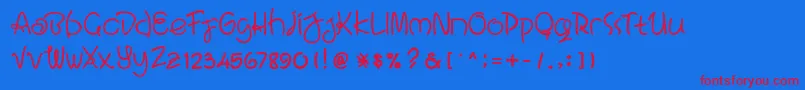 Bali Paradiso Font – Red Fonts on Blue Background