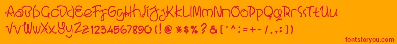 Bali Paradiso Font – Red Fonts on Orange Background