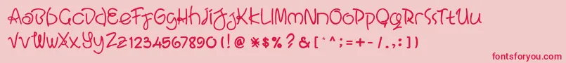 Bali Paradiso Font – Red Fonts on Pink Background
