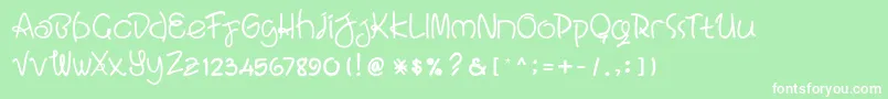 Bali Paradiso Font – White Fonts on Green Background
