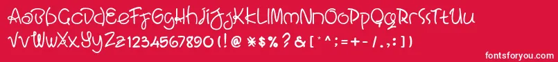 Bali Paradiso Font – White Fonts on Red Background