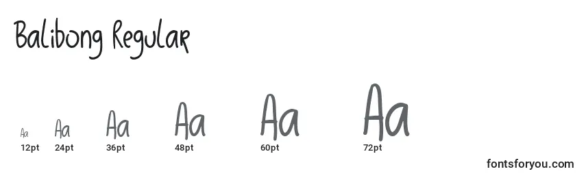 Balibong Regular Font Sizes