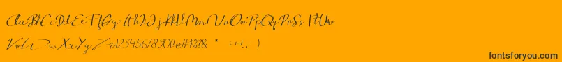 Baligraphy Font – Black Fonts on Orange Background