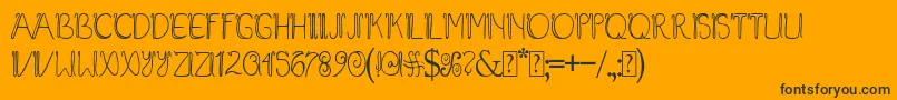Baliline Font – Black Fonts on Orange Background