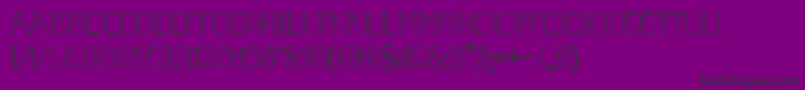 フォントBaliline – 紫の背景に黒い文字