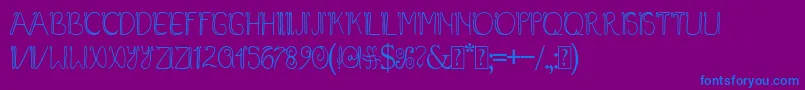 Baliline Font – Blue Fonts on Purple Background