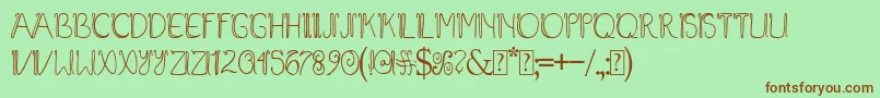 More about Baliline Font Baliline Font – Brown Fonts on Green Background