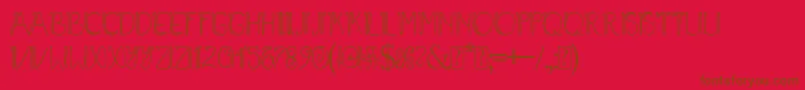 Baliline Font – Brown Fonts on Red Background