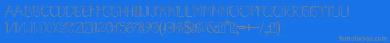 Baliline Font – Gray Fonts on Blue Background