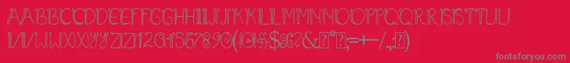 Baliline Font – Gray Fonts on Red Background