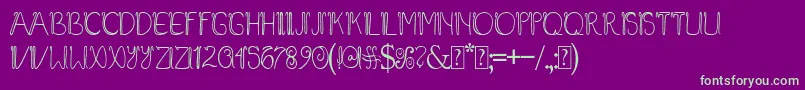 Baliline Font – Green Fonts on Purple Background
