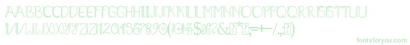 Baliline Font – Green Fonts on White Background
