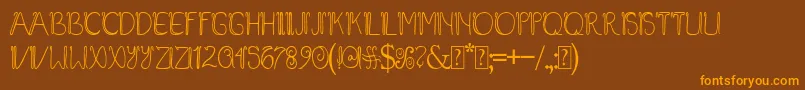 Шрифт Baliline – оранжевые шрифты на коричневом фоне