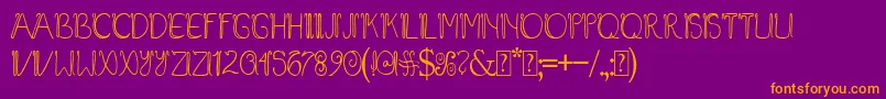 Baliline Font – Orange Fonts on Purple Background