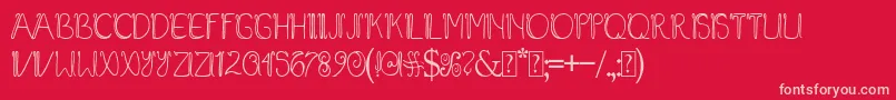 Baliline Font – Pink Fonts on Red Background