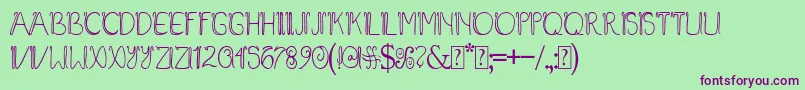 Baliline Font – Purple Fonts on Green Background