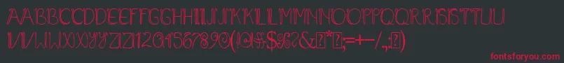 Baliline Font – Red Fonts on Black Background