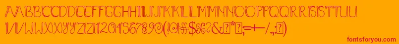 Baliline Font – Red Fonts on Orange Background
