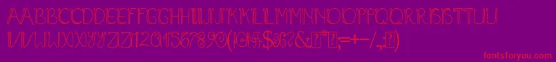 Baliline Font – Red Fonts on Purple Background