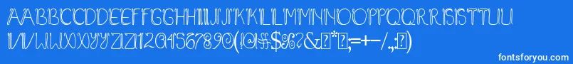 Baliline Font – White Fonts on Blue Background