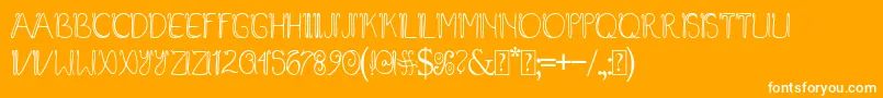 Baliline Font – White Fonts on Orange Background