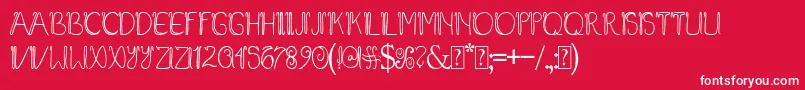 Baliline Font – White Fonts on Red Background