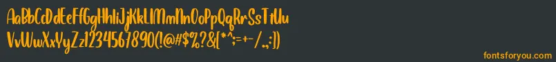 Шрифт BalimoonRegular – оранжевые шрифты на чёрном фоне