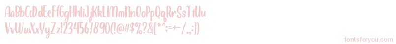 フォントBalimoonRegular – ピンクのフォント