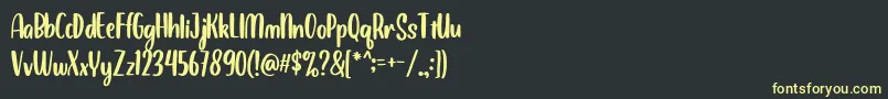 Шрифт BalimoonRegular – жёлтые шрифты на чёрном фоне