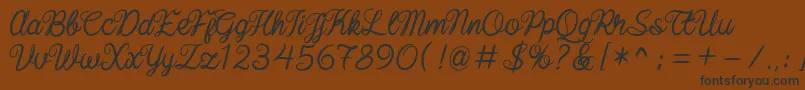 baline script Font – Black Fonts on Brown Background