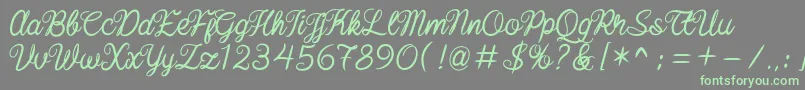 baline script Font – Green Fonts on Gray Background