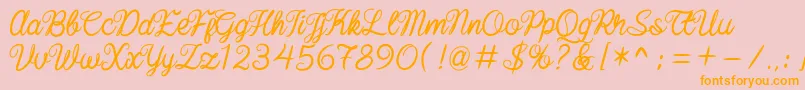 fuente baline script – Fuentes Naranjas Sobre Fondo Rosa