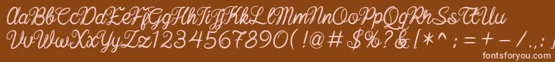 baline script Font – Pink Fonts on Brown Background
