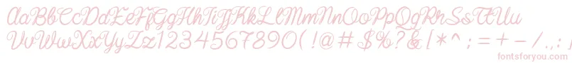 baline script Font – Pink Fonts on White Background