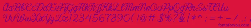Шрифт baline script – фиолетовые шрифты на красном фоне